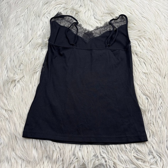 Y2K 90's Miss Sixty Women's XS Black Lace Trim Empire Babydoll Tank Goth Vamp - Picture 7 of 7